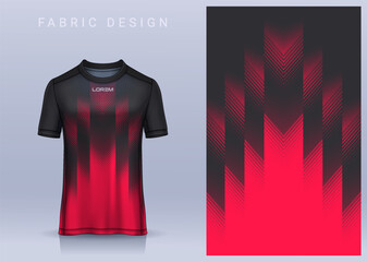 Fabric textile design for Sport t-shirt, Soccer jersey mockup for football club. uniform front view.	