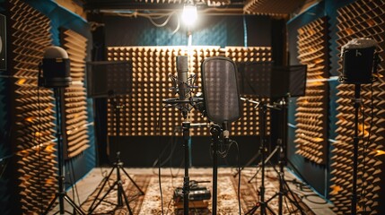 A podcast recoding studio UHD wallpaper