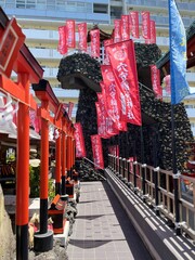 Anamori Inari Shrine (Ota Ward, Tokyo) traditional japanese lanterns