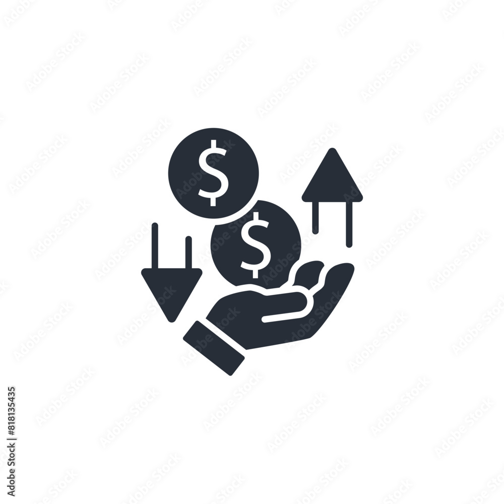 Poster cost icon. vector.editable stroke.linear style sign for use web design,logo.symbol illustration.