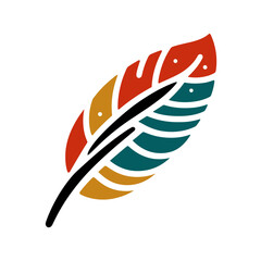 native indigenous american logo, icon, black and white colors, vector illustration