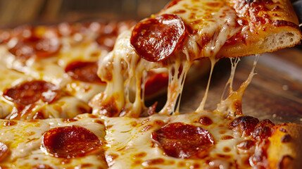 Delicious Pepperoni Pizza with Melted