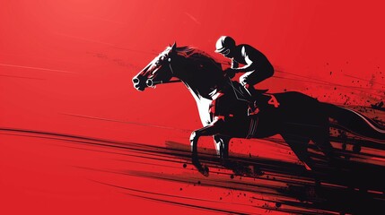 Speed and Grace: Jockey and Horse in Motion