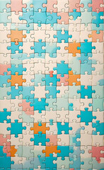 puzzle pattern soft light colors, abstract background for design, background for smartphone,