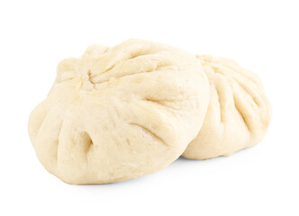 Delicious chinese steamed buns isolated on white