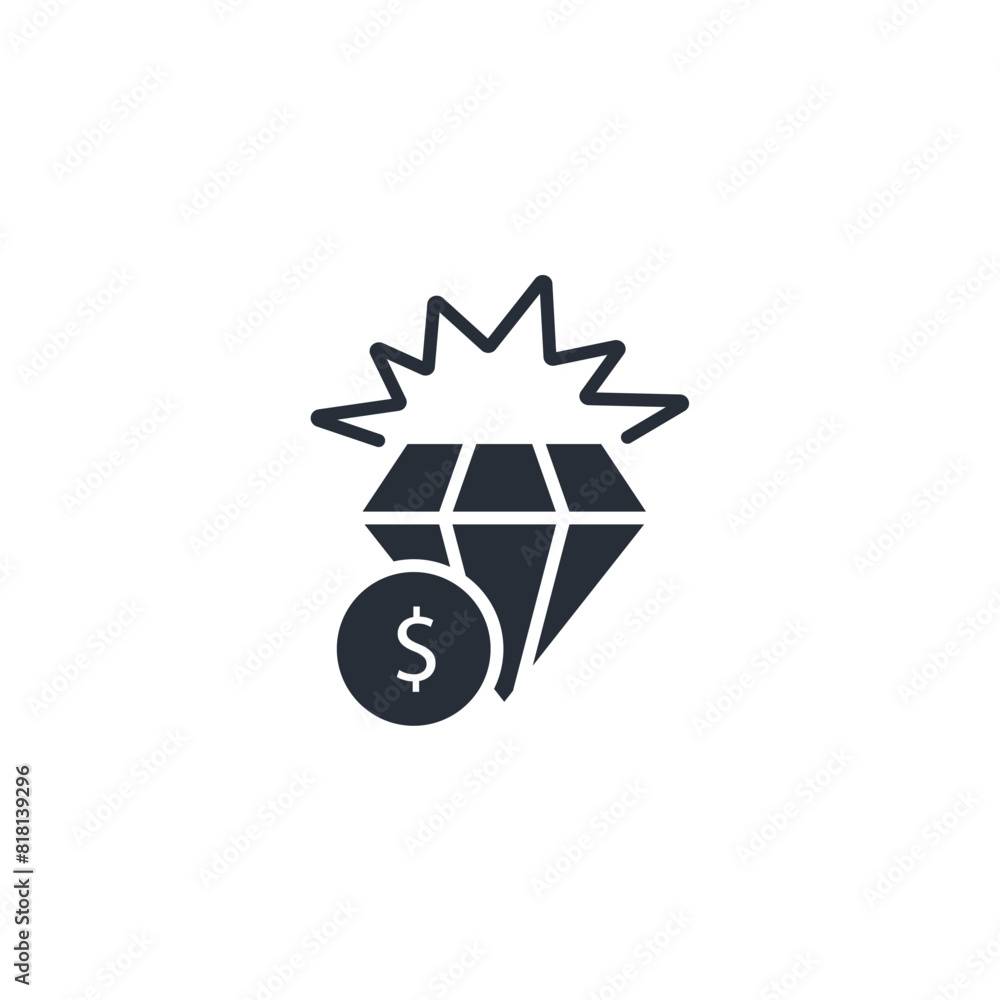 Poster value icon. vector.editable stroke.linear style sign for use web design,logo.symbol illustration.