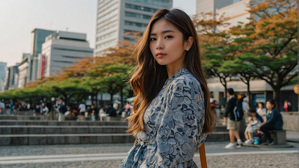 Asian woman in tokyo japan