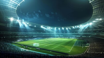 Stadium scene at night