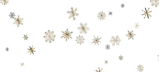 Winter Snow Symphony: Captivating 3D Illustration of Descending Snowflakes for Christmas