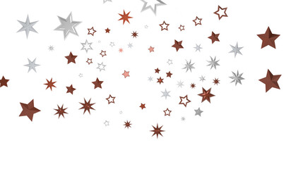 Yuletide Star Descent: Striking 3D Illustration Showcasing Falling Festive Stellar Fragments