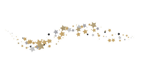 Astral Downpour: 3D Illustration Brings a Shower of Gold Stars