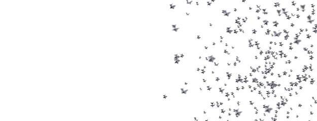 XMAS Stars - Banner with golden decoration. Festive border with falling glitter dust and stars.