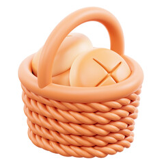 3D basket of bread