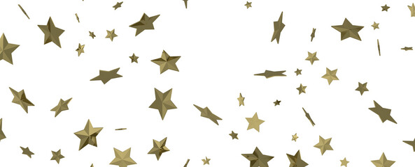 Holiday golden decoration, glitter frame isolated -