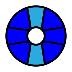 Naklejka premium Blu Ray Line Filled Icon Design