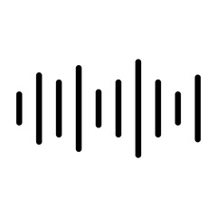 Soundtrack Line Filled Icon Design