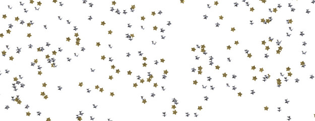 Radiant Euphoria: Lose Yourself in a 3D Gold Stars Rainfall