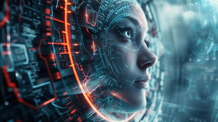 Visualize a digital ing of a persons mind