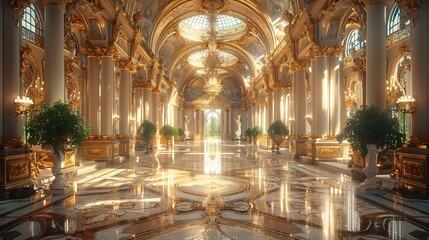 Luxury Classic Gold Palace Interior