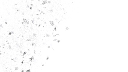 Flurry of Snowflakes: Radiant 3D Illustration Showcasing Falling Festive Snow Crystals