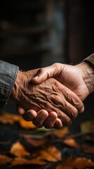 Friendly Handshake Between Friends Signifying Unity and Understanding