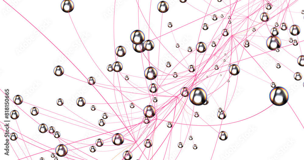 Poster digital technology background. network connection dots and lines.