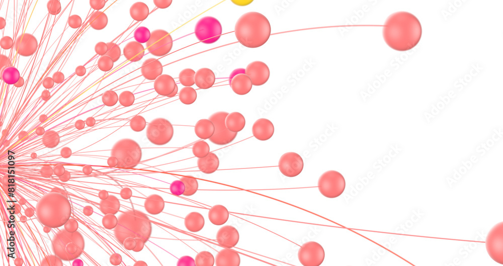 Poster Digital technology background. Network connection dots and lines.