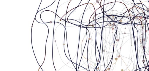 Digital technology background. Network connection dots and lines.