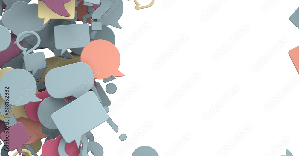 Poster touching 3d rendering flying email icon with his fin