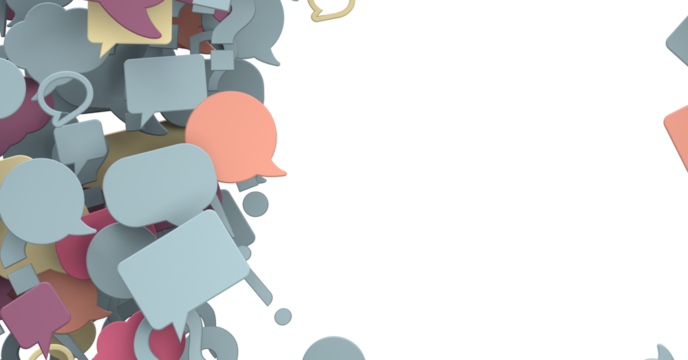 touching 3D rendering flying email icon with his fin