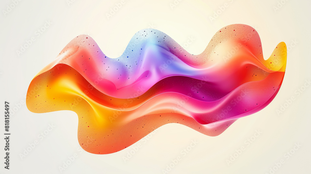 Aufkleber abstract background with colorful waves. Vector illustration for your design.