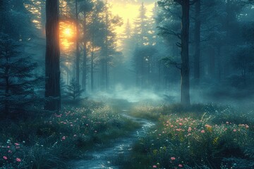 Whispers of the Forest: Morning Hues