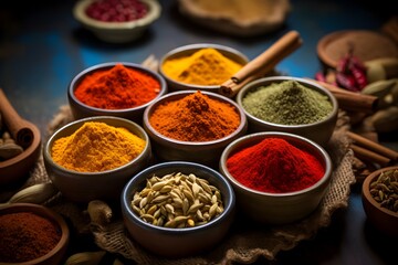 Vibrant Spice Market A Topview Perspective of Global Trade and Culinary Culture