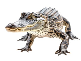 Fototapeta premium Wild alligator animal isolated on white background