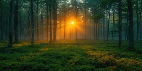 Sunrise Serenity: Lost in the Veil of Morning Mist