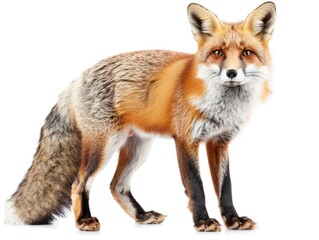 Fototapeta premium Wild fox animal isolated on white background