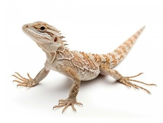 Naklejka premium Wild lizard animal isolated on white background