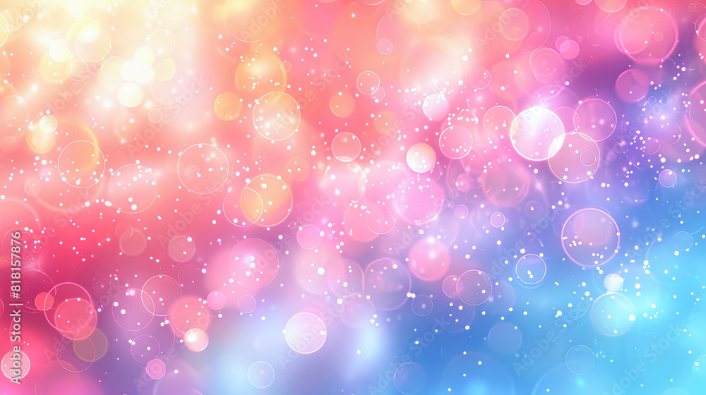 Poster abstract background with bokeh defocused lights and stars. vector illustration.