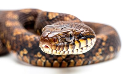 Fototapeta premium Wild snake animal isolated on white background