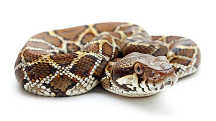 Fototapeta premium Wild snake animal isolated on white background