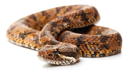 Obraz premium Wild snake animal isolated on white background