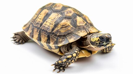 Fototapeta premium Wild turtle animal isolated on white background