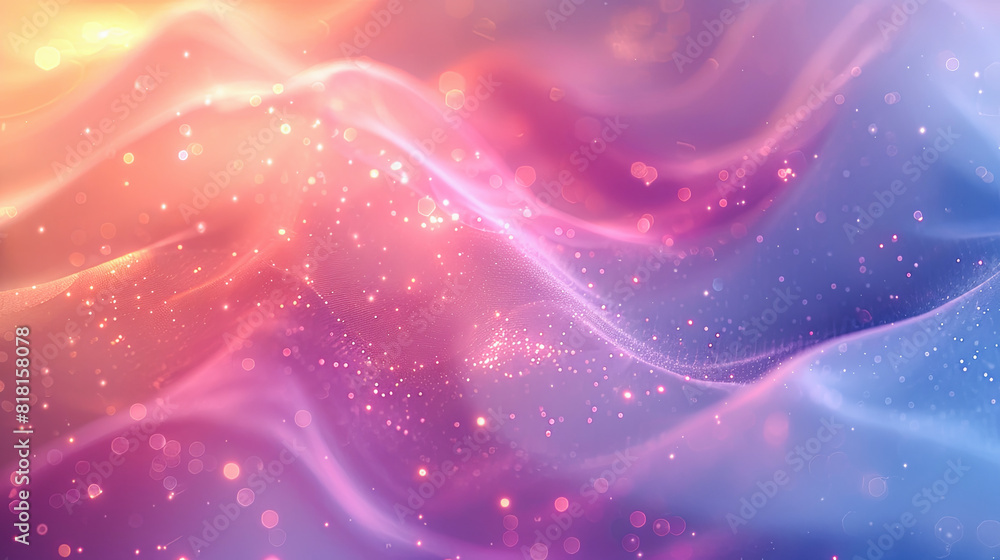 Poster abstract background with glowing particles. 3d rendering, 3d illustration.