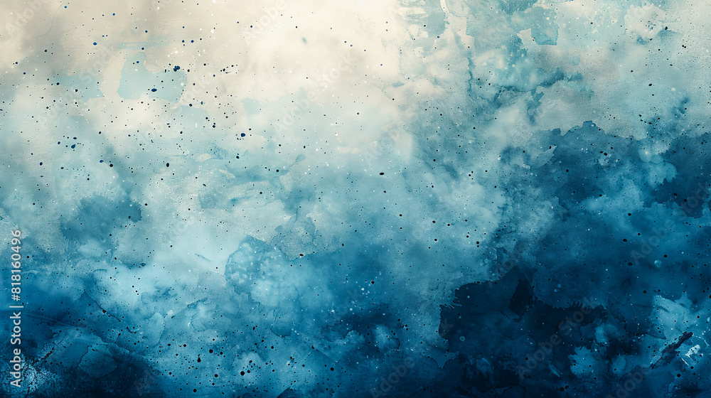 Poster abstract grunge background with space for text or image in blue color
