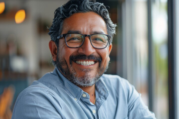 A Latino CEO, championing workplace wellness and mental health initiatives, implementing mindfulness programs and stress management resources to support employee well-being and foster a culture of