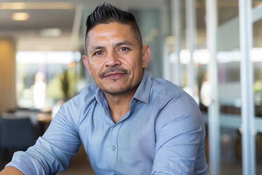 A Latino CEO, championing workplace wellness and mental health initiatives, implementing mindfulness programs and stress management resources to support employee well-being and foster a culture of