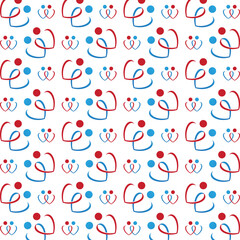 Character reasonable trendy multicolor repeating pattern vector illustration design