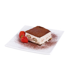 Tiramisu on a plate