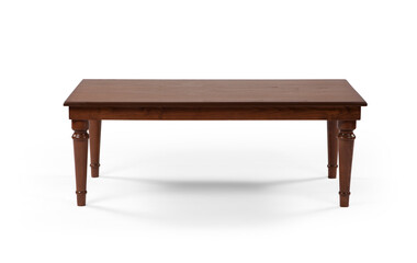 classic coffee table isolated on white background .