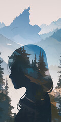 Silhouette of Serenity: Nature's Portrait